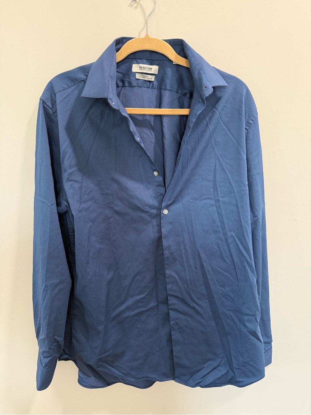 Reaction Kenneth Cole Men's Navy Blue Dress Shirt